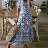Michaela - Robe Boho avec Ceinture Élastique