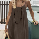 Robe Mini en Soie Satinée Unicolore avec Fronces et Dos Nu