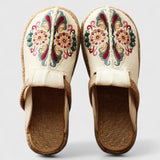 Clarize - Sandales Plates avec Broderies