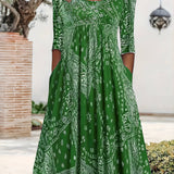 ELOWEN | Robe Midi Casual à Manches Longues