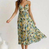 Eli | Robe Midi en Couleur Éclatante