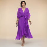 Emi | Robe en chiffon à décolleté en V