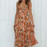 Eli | Robe Midi en Couleur Éclatante