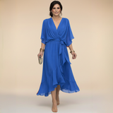 Emi | Robe en chiffon à décolleté en V