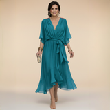 Emi | Robe en chiffon à décolleté en V