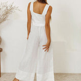Megan - Ensemble Top Minimaliste avec Pantalon Évasé