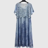 INDIGO | Élégante Robe Midi à Motif Floral