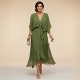 Emi | Robe en chiffon à décolleté en V