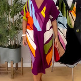 Rianna - Robe à Motif Abstrait