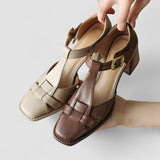 Scarlett – T-Strap Orthopedic Block Heels