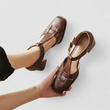 Scarlett – T-Strap Orthopedic Block Heels