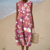 Robe d'Été Décontractée Sans Manches