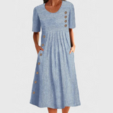 JARNA | Rayé Midi Robe