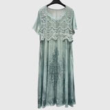 INDIGO | Élégante Robe Midi à Motif Floral