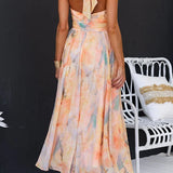 Ava | Robe Maxi Fleurie à Décolleté Halter