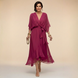Emi | Robe en chiffon à décolleté en V