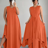 Amandine | Robe longue à taille nouée