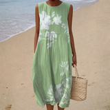 Robe d'Été Décontractée Sans Manches