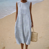 Robe d'Été Décontractée Sans Manches