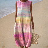 Robe d'Été Décontractée Sans Manches