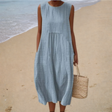 Robe d'Été Décontractée Sans Manches