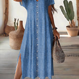 Hélène | Robe en denim rétro