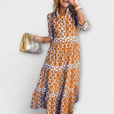 JULIANA | Robe Midi à Motif Chaîne