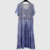 INDIGO | Élégante Robe Midi à Motif Floral