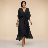 Emi | Robe en chiffon à décolleté en V