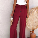 Riana - Pantalon Détendu Taille Haute