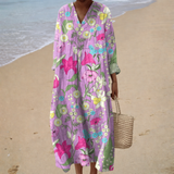 Robe d'Été Imprimée Élegante et Flatteuse