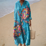 Robe d'Été Imprimée Élegante