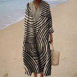 Robe d'Été Imprimée Élegante et Flatteuse