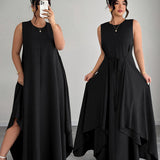 Amandine | Robe longue à taille nouée