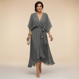 Emi | Robe en chiffon à décolleté en V