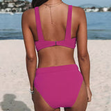 Claire | Maillot de bain uni taille haute