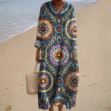 Robe d'Été Imprimée Élegante et Flatteuse