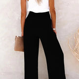 Riana - Pantalon Détendu Taille Haute
