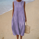 Robe d'Été Décontractée Sans Manches
