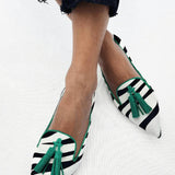Riane™ | Vert Zebra Moccasins