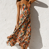 Eli | Robe Midi en Couleur Éclatante