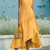 Bérénice | Robe longue à coupe asymétrique