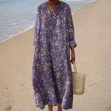 Robe d'Été Imprimée Élegante et Flatteuse