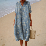 Robe d'Été Imprimée Élegante et Flatteuse