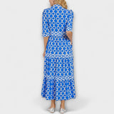 JULIANA | Robe Midi à Motif Chaîne