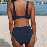 Claire | Maillot de bain uni taille haute