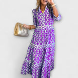 JULIANA | Robe Midi à Motif Chaîne