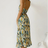 Eli | Robe Midi en Couleur Éclatante