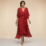 Emi | Robe en chiffon à décolleté en V