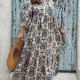 Molly - Robe Bohème à Motifs Mosaïques
